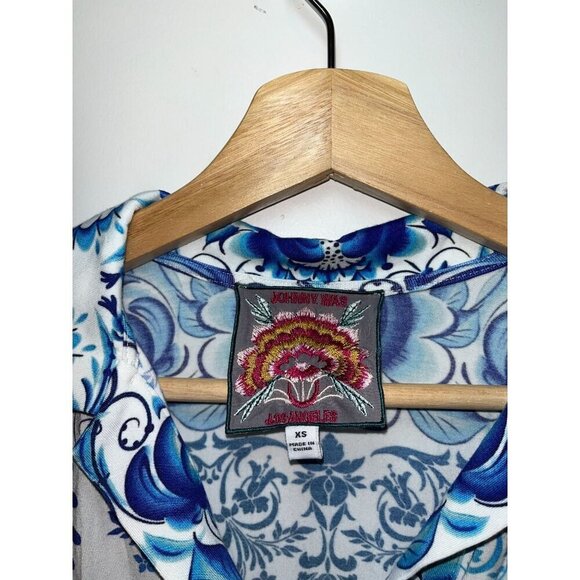 Johnny Was Farrow Botanical-Print Shift Swing Dres XS - Picture 5 of 9